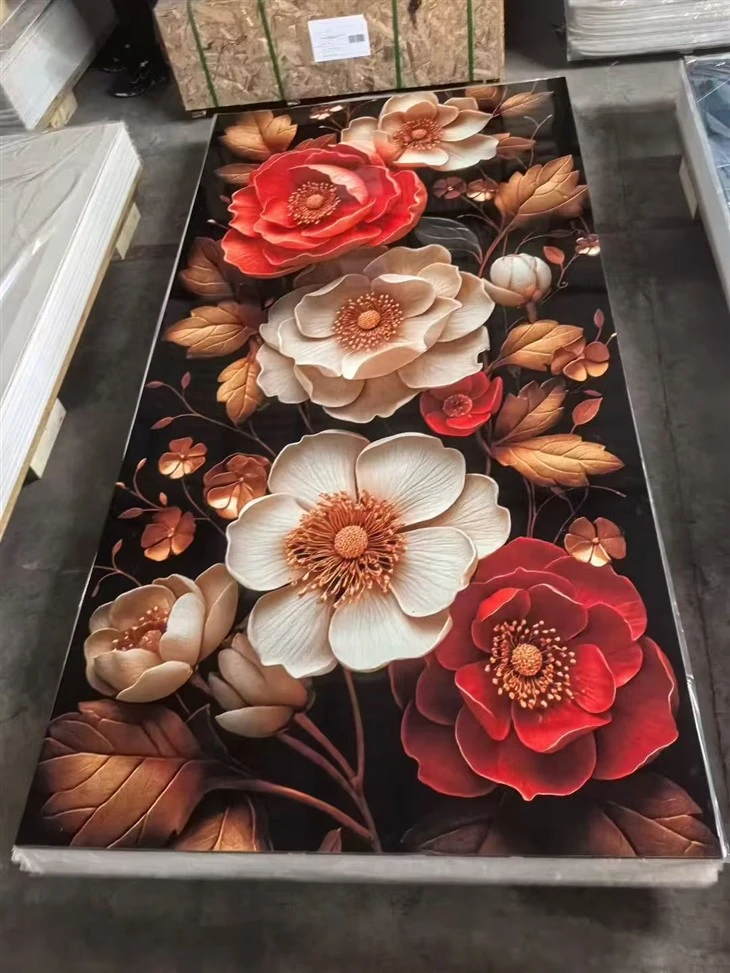 Custom Pattern Size 5D Printing PVC UV Marble Sheet factory